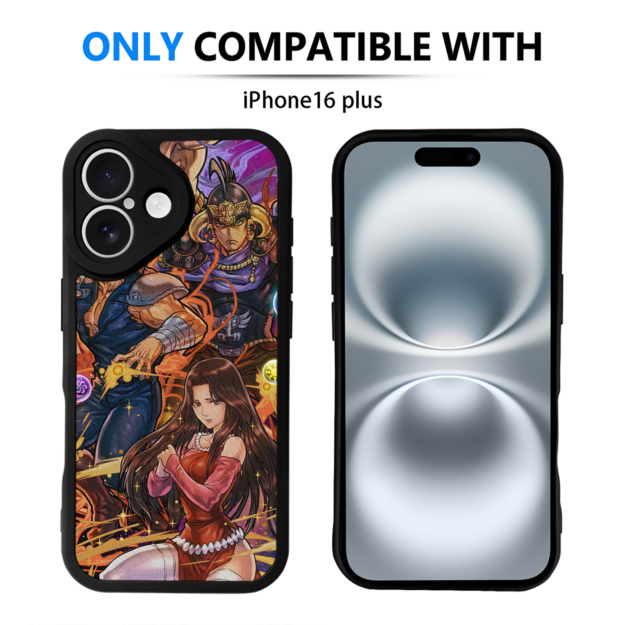 （画像用） 北斗の拳 Fist of the North Star 【iPhone 16シリーズ対応】シリコンスマホケース（レザー調） 材質：シリコン